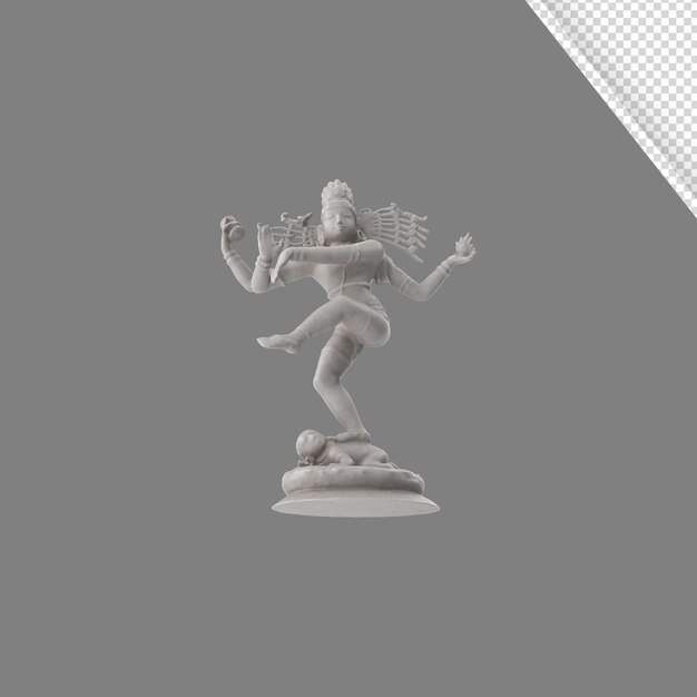 Illustration 3D du seigneur shiva avec fond transparent