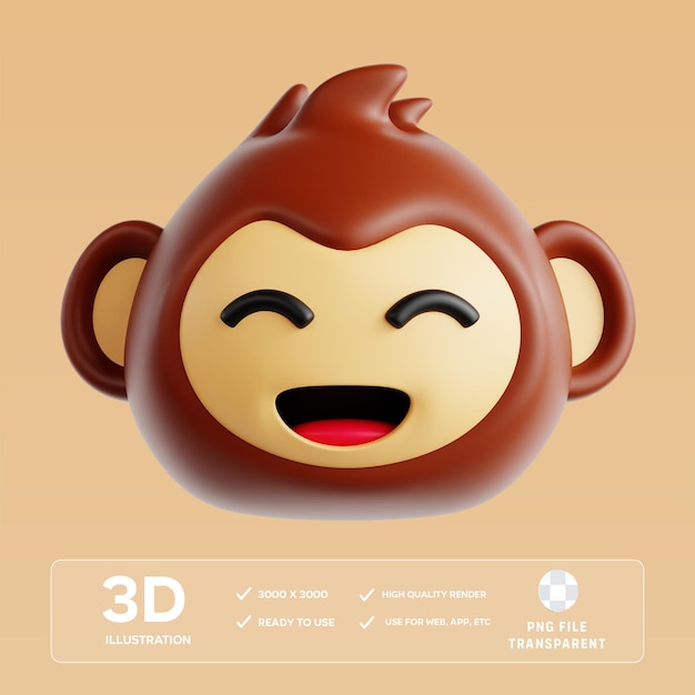 Illustration 3D du singe PSD