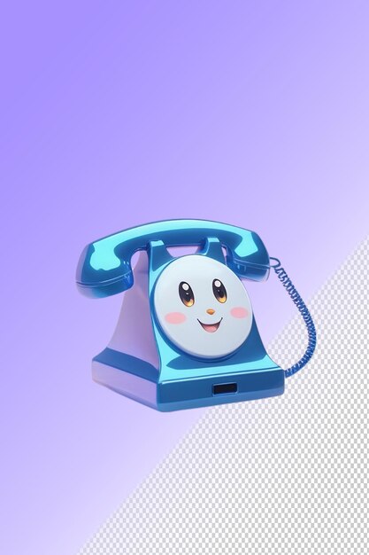 PSD illustration 3d du téléphone isolé sur un fond transparent