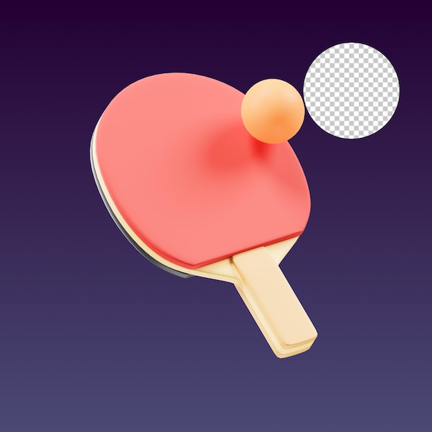 PSD illustration en 3d du tennis de table