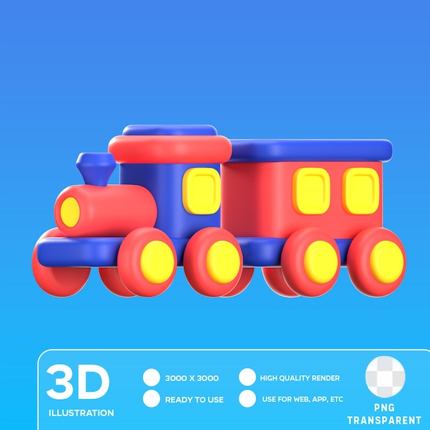 Illustration 3d Du Train Psd