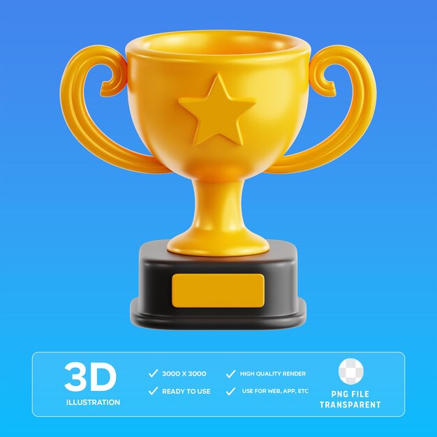 Illustration 3D du trophée PSD
