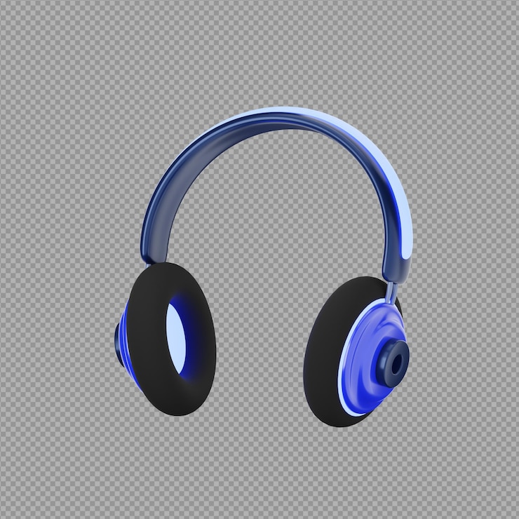 PSD illustration 3d des écouteurs