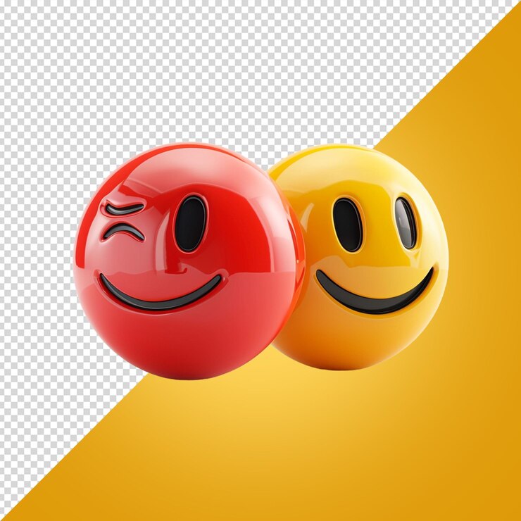 PSD illustration 3d de l'émoji du sourire