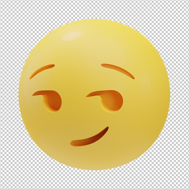 Illustration 3d Emoji Visage Timide