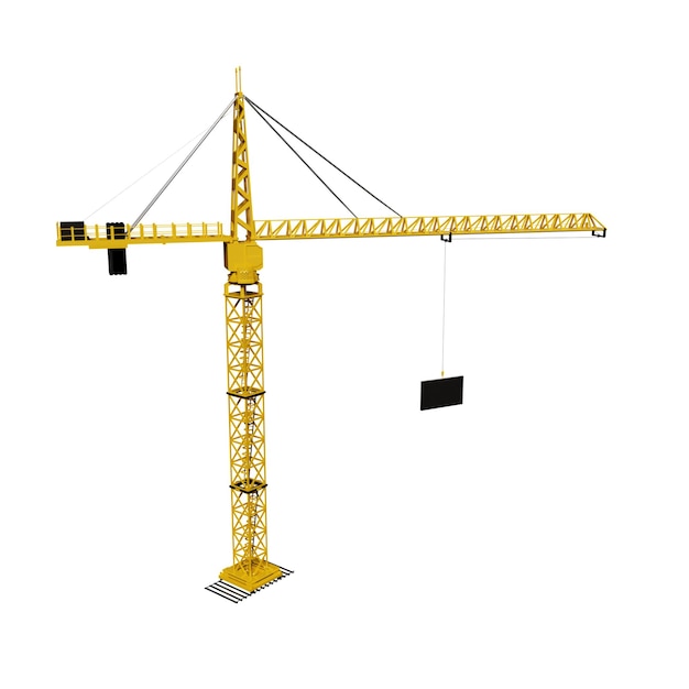 Illustration 3D de l'équipement de construction