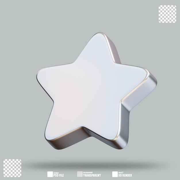 Illustration 3D étoile arrondie 1