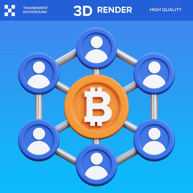 Illustration 3D des finances décentralisées du PSD