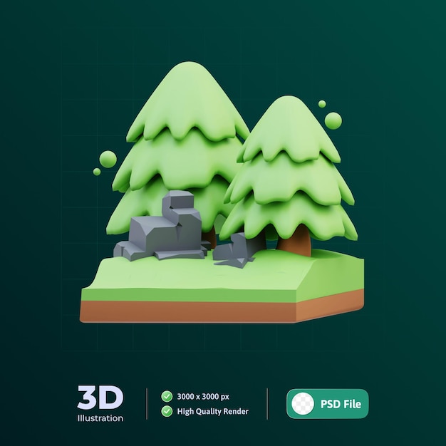 Illustration 3d De La Forêt