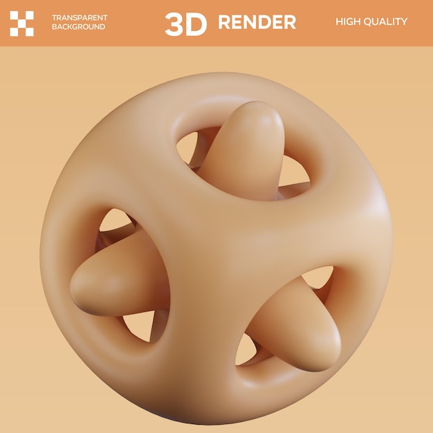 Illustration 3D de la forme abstraite du PSD