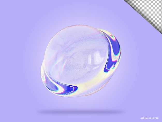 Illustration 3d De Forme Abstraite De Verre De Dispersion