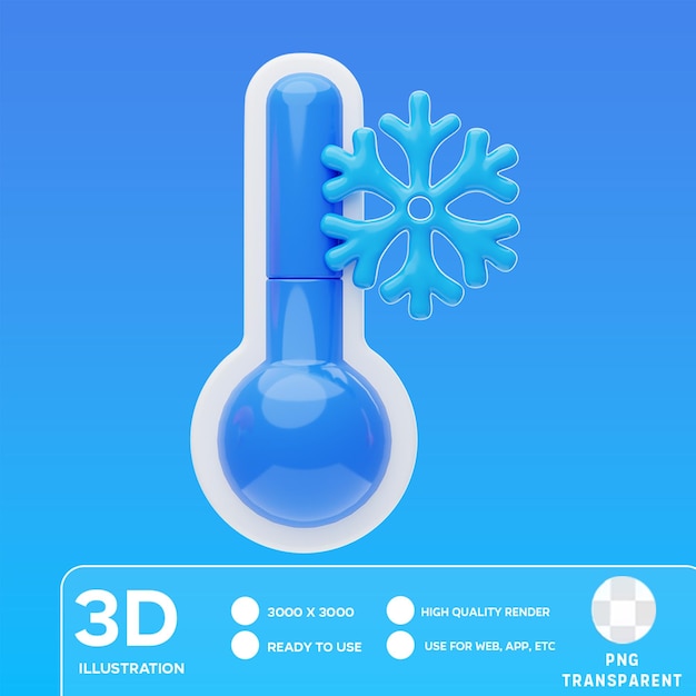 PSD illustration 3d à froid du psd