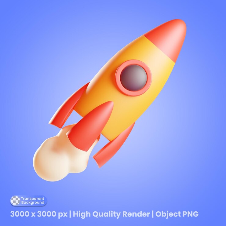 illustration 3d de fusée