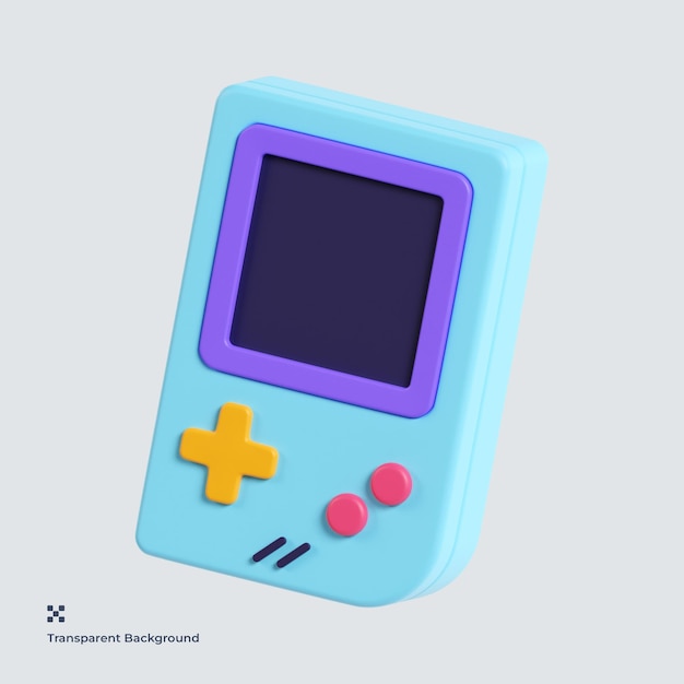 PSD illustration 3d de gameboy