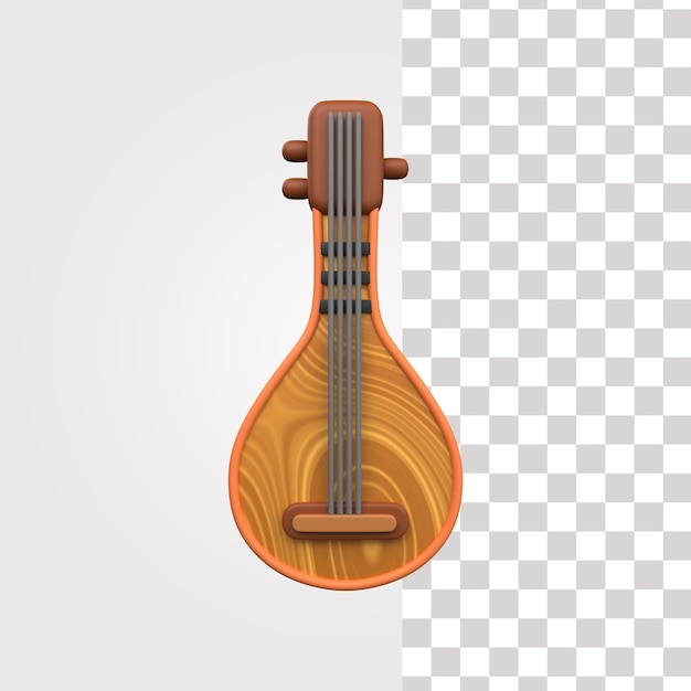 Illustration 3D de la harpe