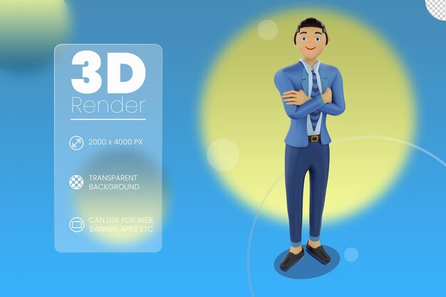 Illustration 3d De L'homme D'affaires