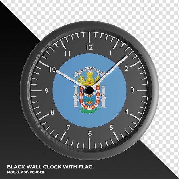 Illustration 3d De L'horloge Murale Avec Le Drapeau Du Michigan