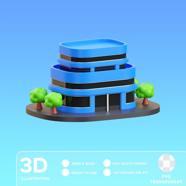 Illustration 3d De L'hôtel Psd