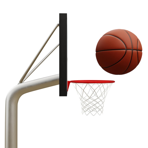 Illustration 3D sur l'icône du filet de basket