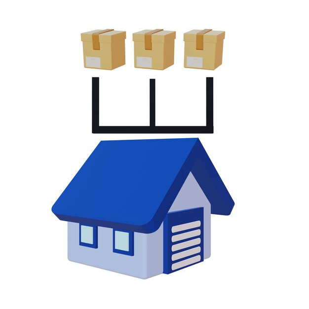 PSD illustration 3d de l'icône du produit de réapprovisionnement