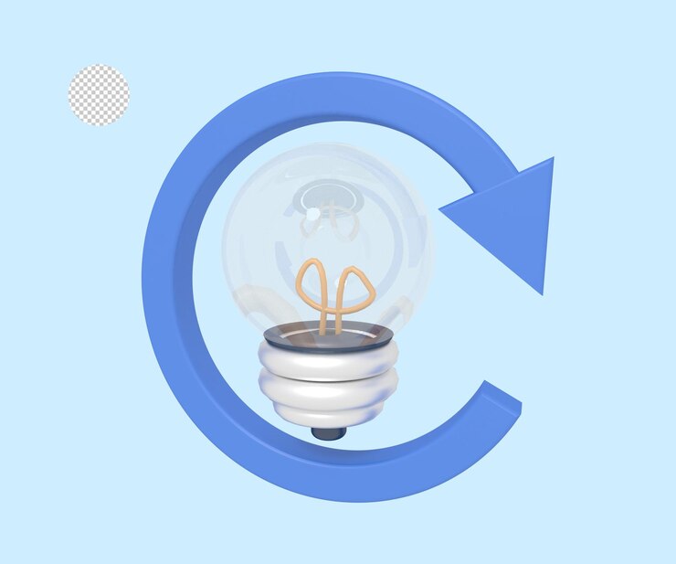 PSD illustration 3d de l'idée de rechargement