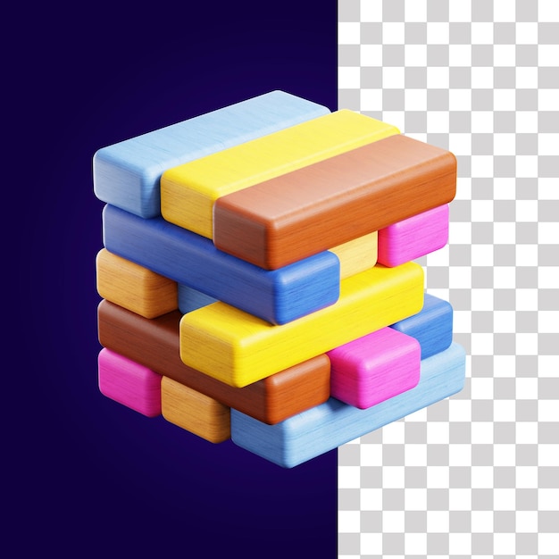 Illustration 3D de Jenga