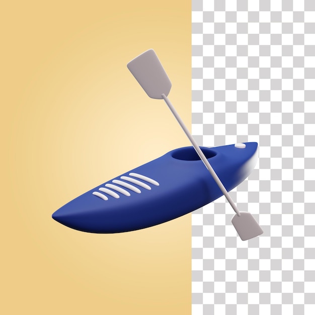 Illustration 3d De Kayak