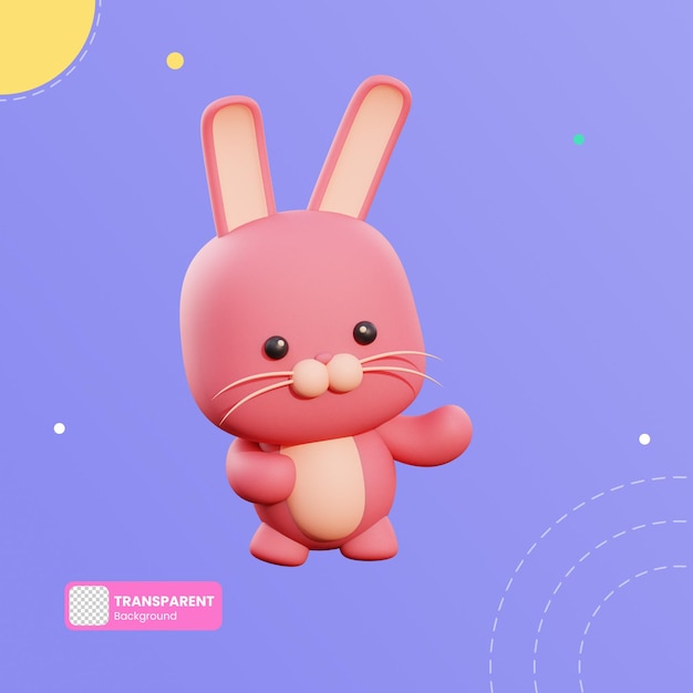 Illustration 3d De Lapin Mignon