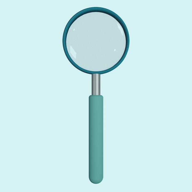 Illustration 3D de la loupe