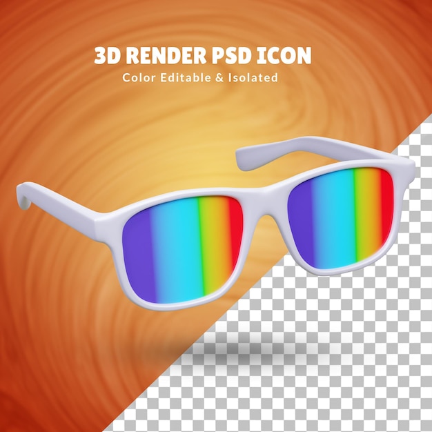 Illustration 3d De Lunettes De Soleil D'été Ou Illustration 3d De Lunettes De Soleil Blanches