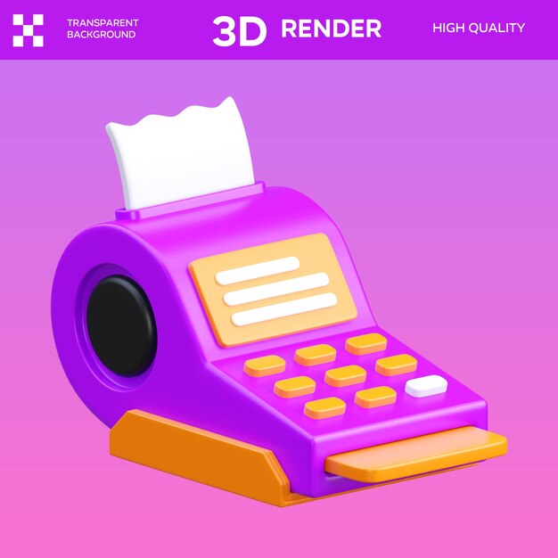 Illustration 3D de la machine à édition PSD