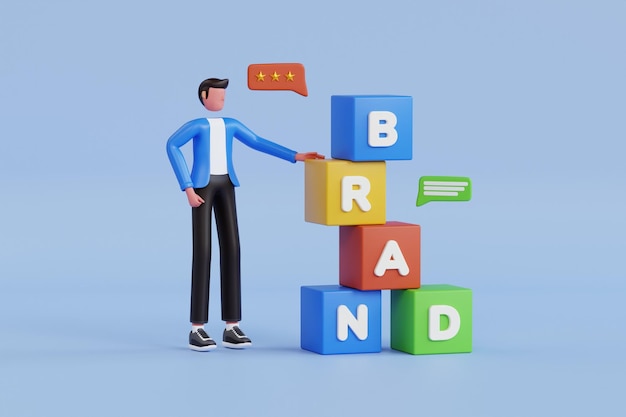 Illustration 3D de la marque d'entreprise