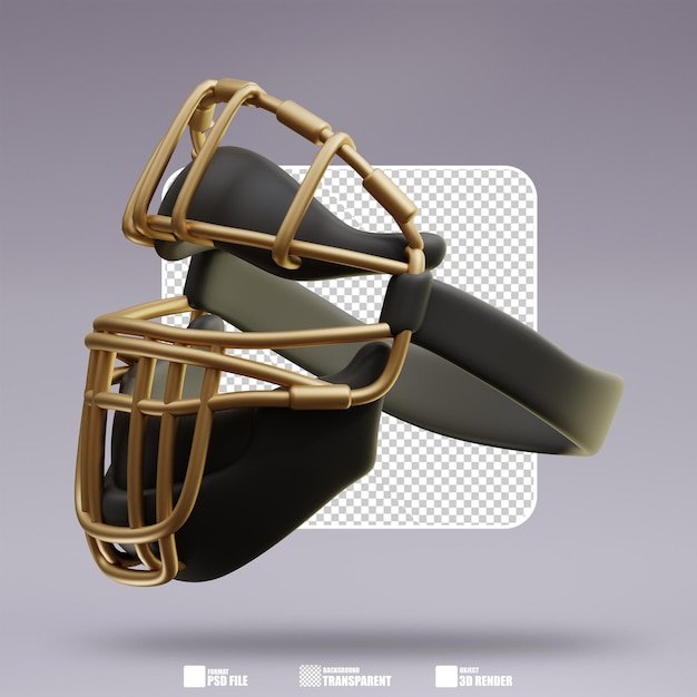 PSD illustration en 3d des masques de catcher39s 4