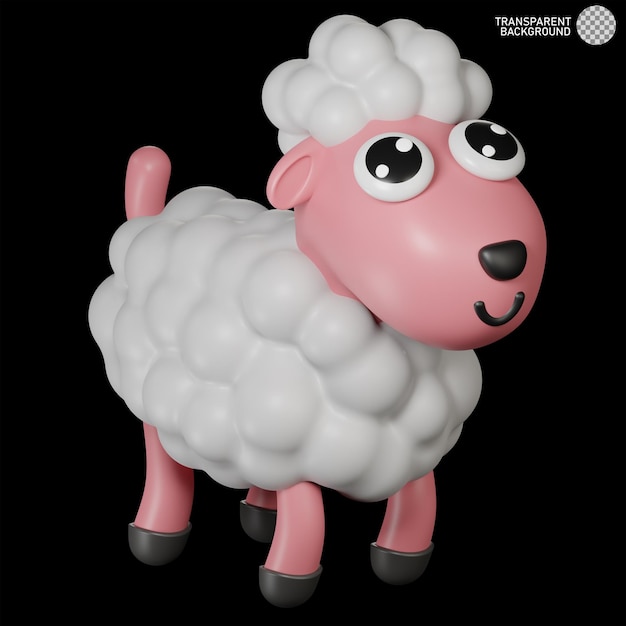 Illustration 3D de moutons