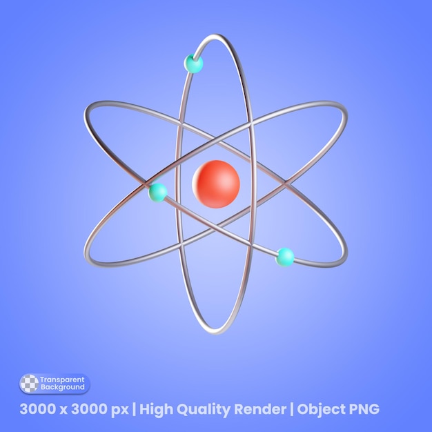 Illustration 3d De Neutrons