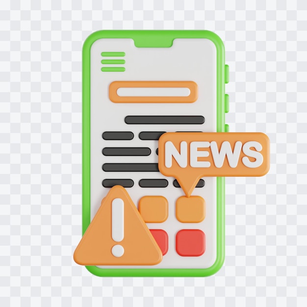 L'illustration 3D des nouvelles mobiles