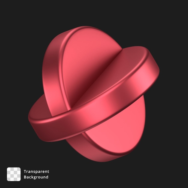 PSD illustration 3d d'un objet abstrait