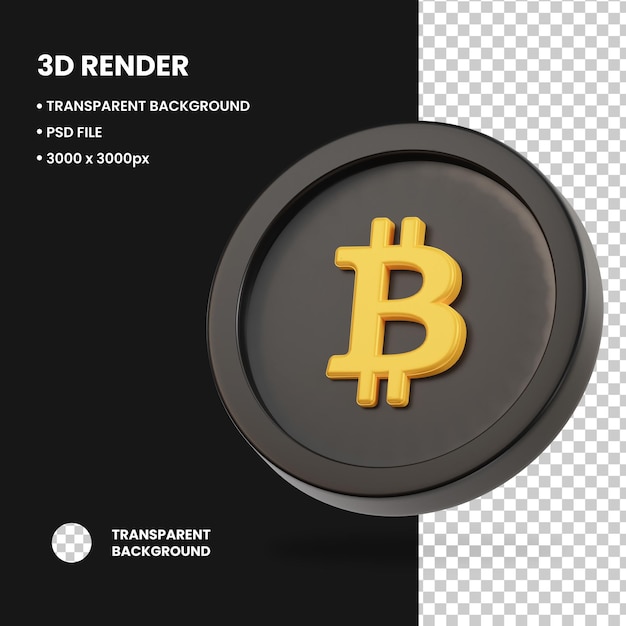 Illustration 3d De L'objet Bitcoin