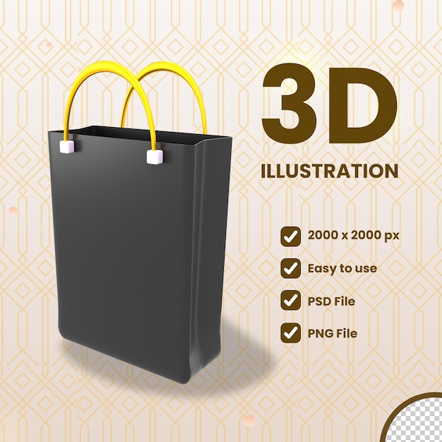 Illustration 3d Objet De Panier De Ramadan Psd Premium