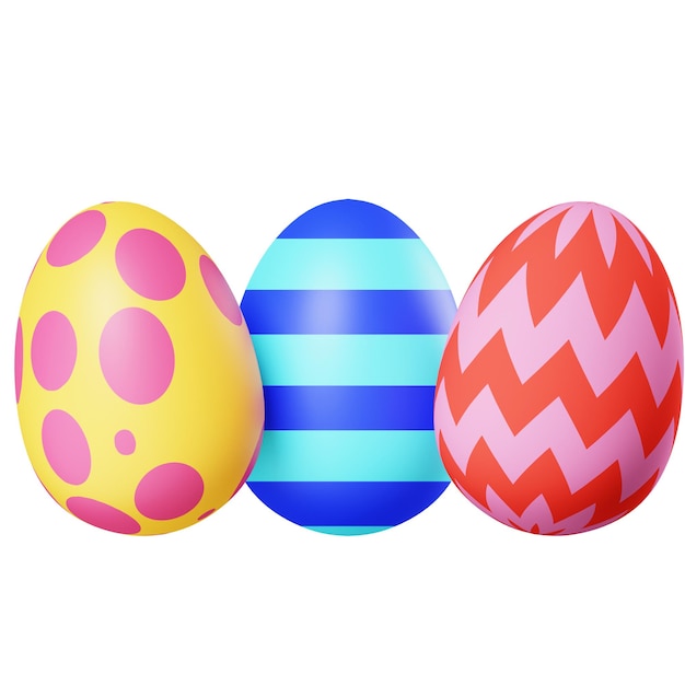 Illustration 3D de l'œuf décoratif PSD gratuit