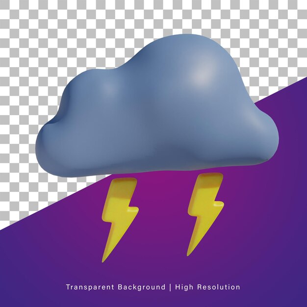 Illustration 3D de l'orage