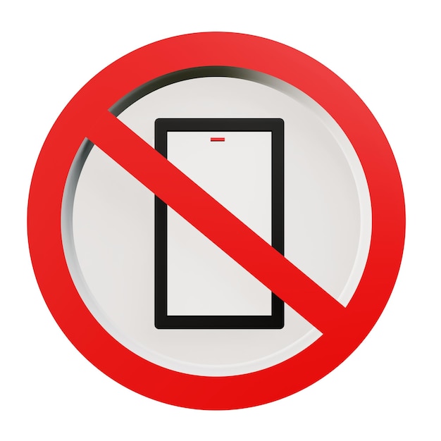 Illustration 3D de Pas de téléphone intelligent avec un fond transparent