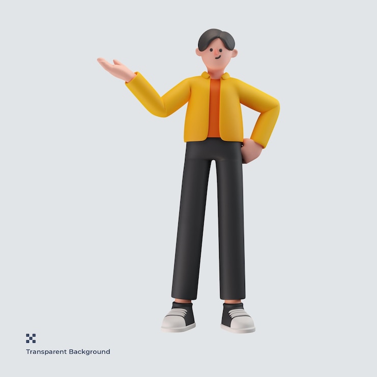 PSD illustration 3d de personnage masculin