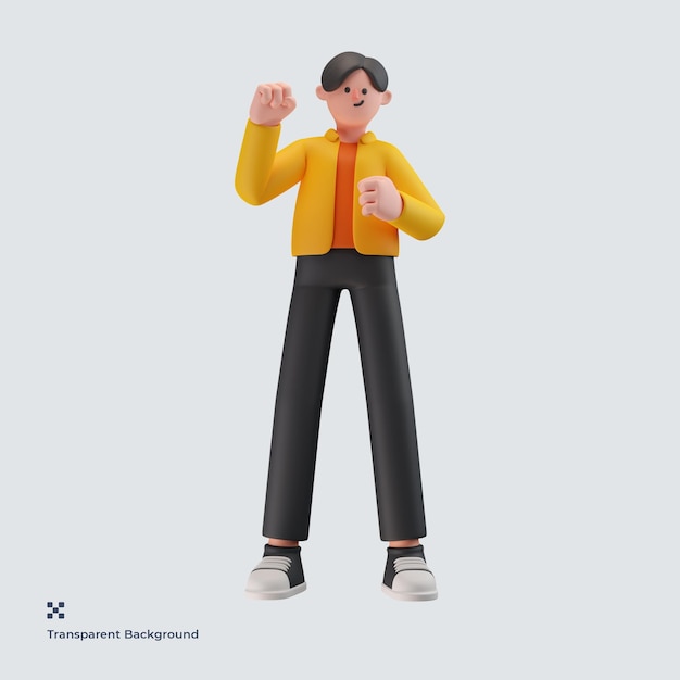 Illustration 3d de personnage masculin