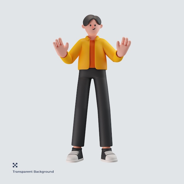 Illustration 3d de personnage masculin