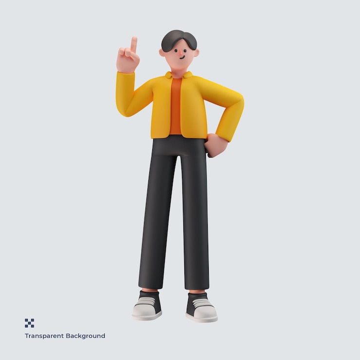 PSD illustration 3d de personnage masculin
