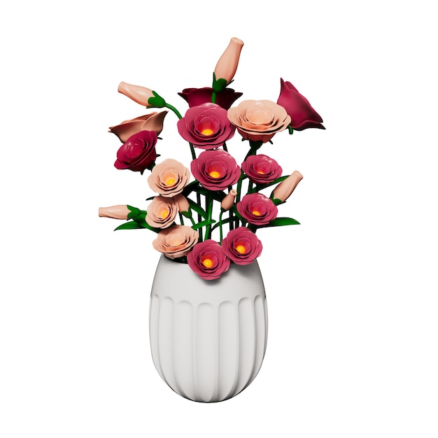 PSD illustration 3d de la plante à fleurs