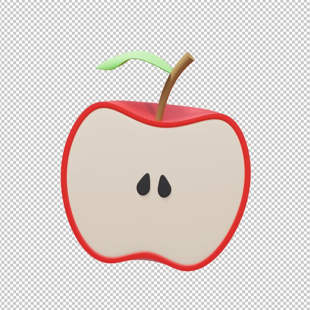 Illustration 3d De Pomme Fruit