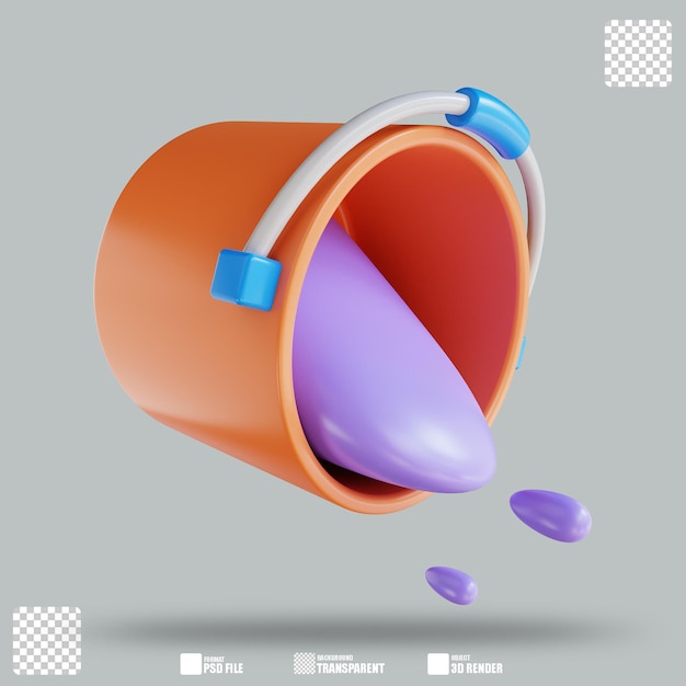 Illustration 3d Pot De Peinture 2