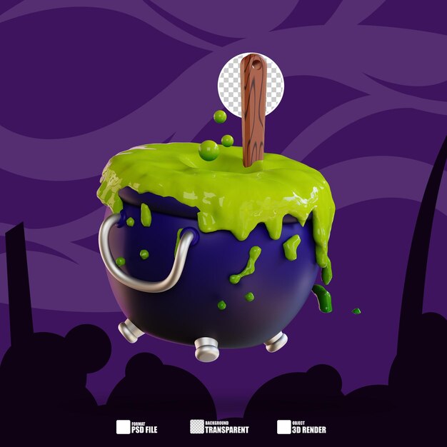 PSD illustration 3d de la potion de cuisine 2